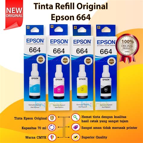 Jual Tinta Refill Epson Set Original T Black Printer L