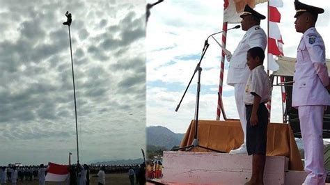 VIRAL Aksi Heroik Siswa SMPN 1 Dulupi Gorontalo Panjat Tiang Bendera