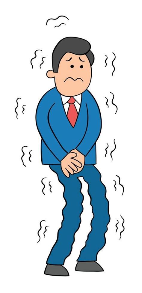 Cartoon Businessman Shaking With Fear Vector Illustration 2823149 ...