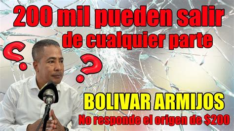 Bolívar Armijos no responde de dónde saca 200 000 YouTube