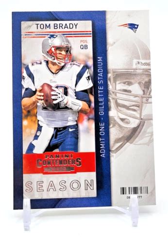 Tom Brady Season Ticket 2013 Panini Contenders 67 New England