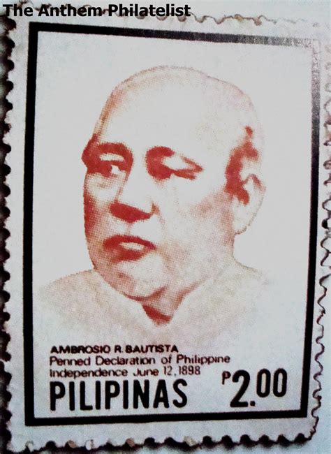 The Anthem Philatelist Ambrosio Rianzares Bautista In Stamps