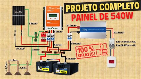 Projeto De Energia Solar Off Grid Um Painel Solar De 540W YouTube