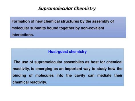 Supramolecular Chemistry PowerPoint Slides LearnPick India