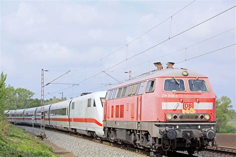 Db 218 838 1 Abschleppdienst Für Ice1 Am 28042019 Nördlich Von