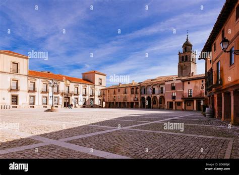 Plaza Mayor - Main square. Arcaded square, typical Castilian ...