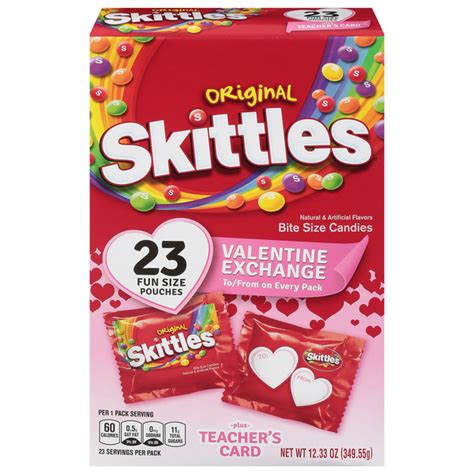 Save On Skittles Original Candy Valentine Exchange Kit Fun Size 23 Ct