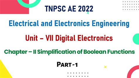 Digital Circuits Electrical And Electronics Engineering Tnpsc Ae