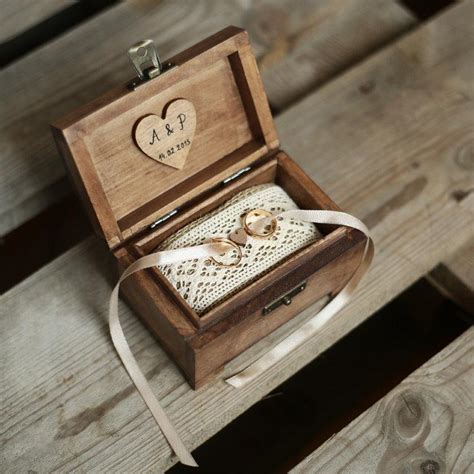 Personalized Wedding Ring Box Rustic Wooden Ring Box Rustic Ring Holder Ring Bearer 2442421