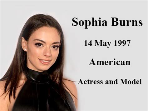 Who Is Sophia Burns Wiki Bio Age Height Weight Facts