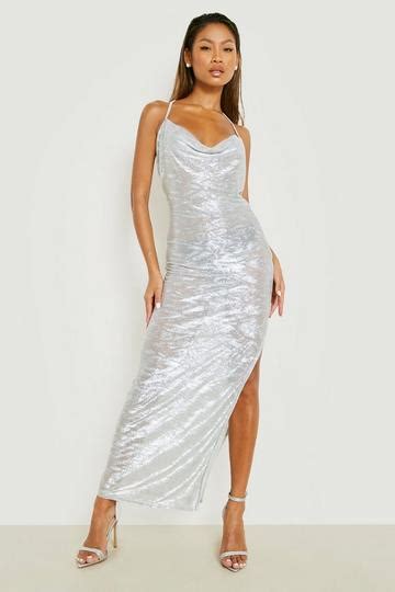 Silver Metallic Dresses Boohoo Canada