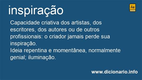 Qual O Significado Da Palavra Inspiração - Significado de Inspiração