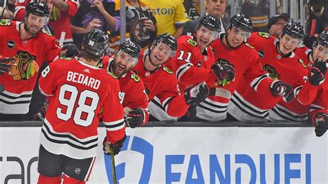 Look Blackhawks Connor Bedard No Pick Scores First Nhl Goal