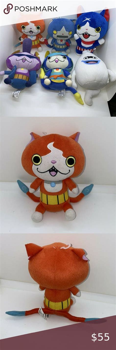 Hasbro Yo Kai Watch Plush Stuffed Anime Lot Of 6 Jibanyan Baddinyan