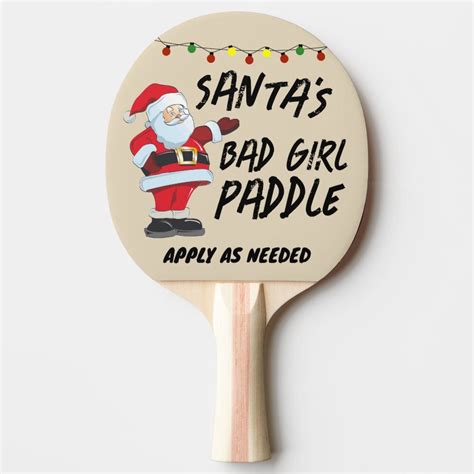 Christmas Spanking Paddles Santa S Bad Girl Ping Ping Pong Paddle