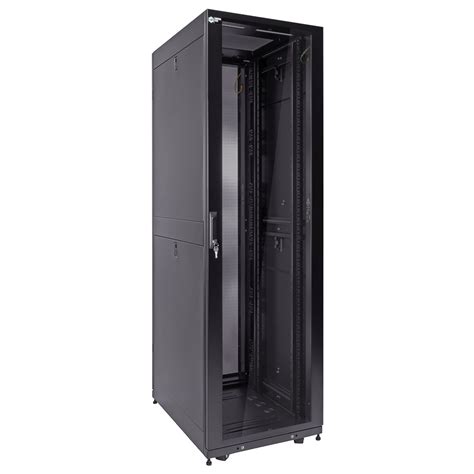 Navepoint 42u Server Rack Cabinet 800mm Depth Fan Compatible Top Glass Door Commercial