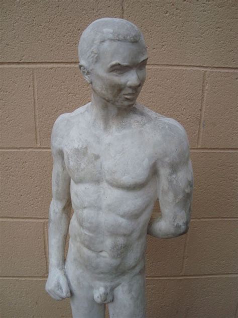 Antique Cast Plaster Sculpture Of Nude Male At 1stDibs