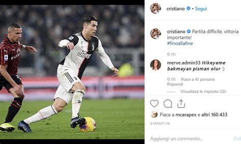 Ronaldo Messaggio Dopo La Rabbia Tanti Like Tra I Compagni Della