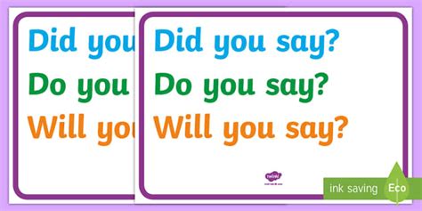 Verb Question Display Posters Hecho Por Educadores