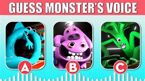 GUESS MONSTERS VOICE Garten Of Banban Poppy Playtime Rainbow