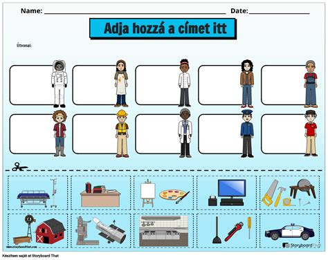 Community Helpers Matching Pocket Chart Economics Worksheet