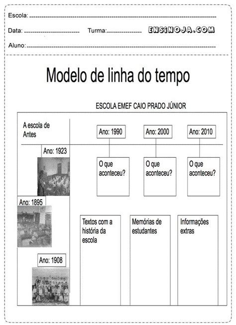 Atividades De História Linha Do Tempo Ensino Já Linha Do Tempo