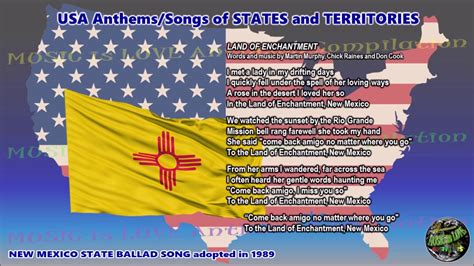 New Mexico State Ballad Song Land Of Enchantment New Mexico With