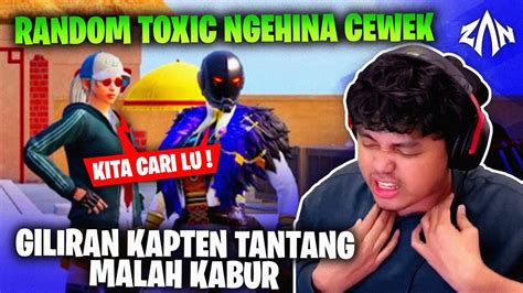 Random Toxic Ngehina Cewek Giliran Kapten Tantangin Malah Kabur PUBG