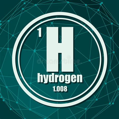 Hydrogen Chemical Element Stock Vector Illustration Of Element 136926518