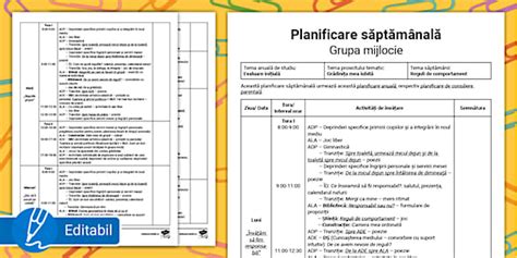 Reguli De Comportament Model De Planificare Grupa Mijlocie