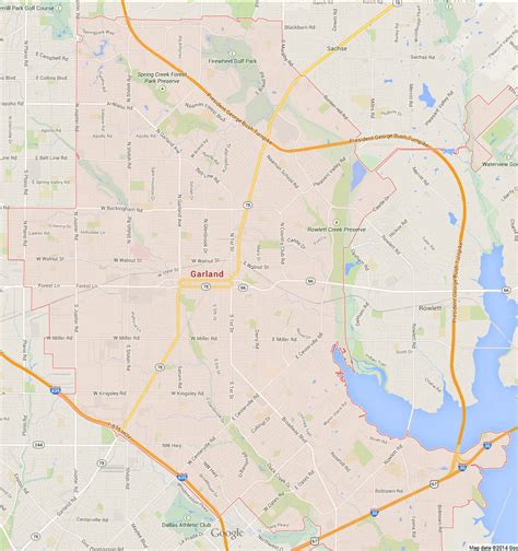 Garland Texas Map United States