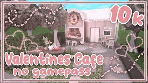 Bloxburg Build Valentines Cafe No Gamepass 10k Youtube