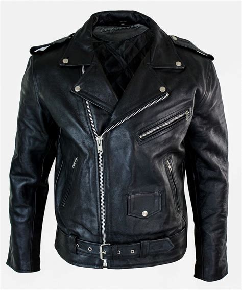 Infinity Leather Herrenjacke Echtleder Rindsleder Biker Jacke