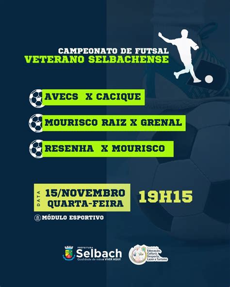 3ª rodada do Municipal de Futsal Veterano de Selbach será realizada na