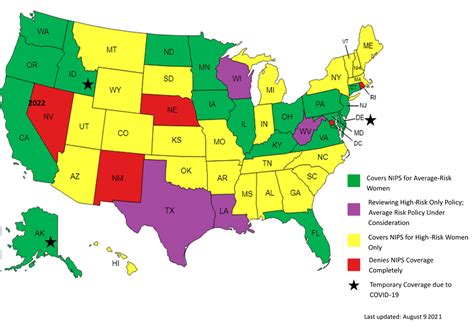 Medicaid Map20210809 Coalition For Access To Prenatal Screening