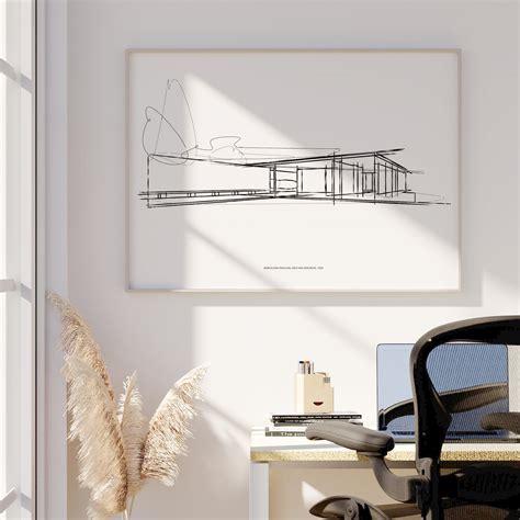Set Of 3 1920s Iconic Architecture Masterpieces Sketch Illustration