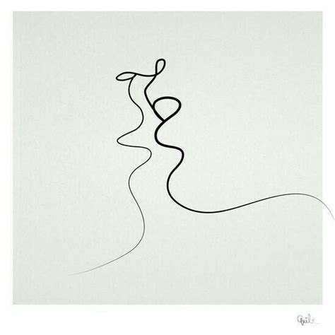 Lines Kiss Line Art Drawings Minimalist Drawing Art Design