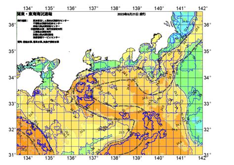 広域版海の天気図2023年6月21日 東京都島しょ農林水産総合センター