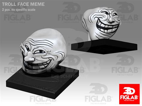 TROLL FACE MEME 3D model | CGTrader