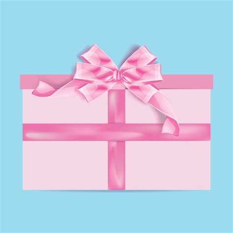 Premium Vector Pink Gift Box With Ribbon Design Templates