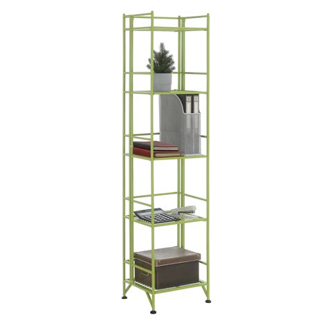 Convenience Concepts Xtra Storage 5 Tier Folding Metal Shelf Lime