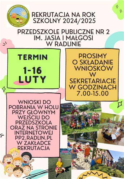 Rekrutacja Na Rok Szkolny Przedszkole Publiczne Nr Im