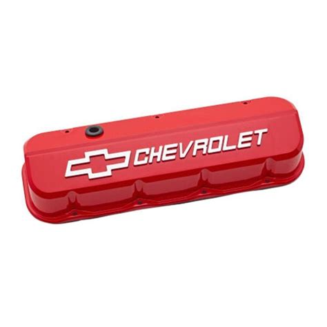 Proform 141 871 Valve Covers Tall Slant Edge Orange With Milled Details Chevrolet Big Block Engine