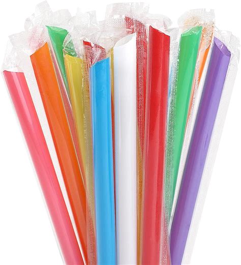 Amazon MYJIE 400 Pcs Jumbo Smoothie Straws Boba Straws