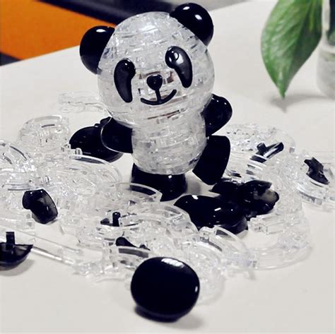 Kristal Puzzel Panda Delig Bol