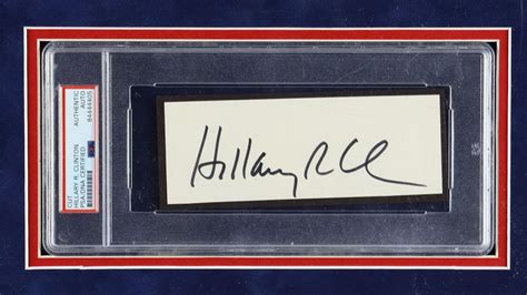 Hillary Clinton Signed Custom Framed Cut Display With Original Recalled