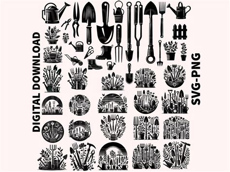 Garden Tools Svg Bundle Svg Gardening Gardening Svg Tools Svg