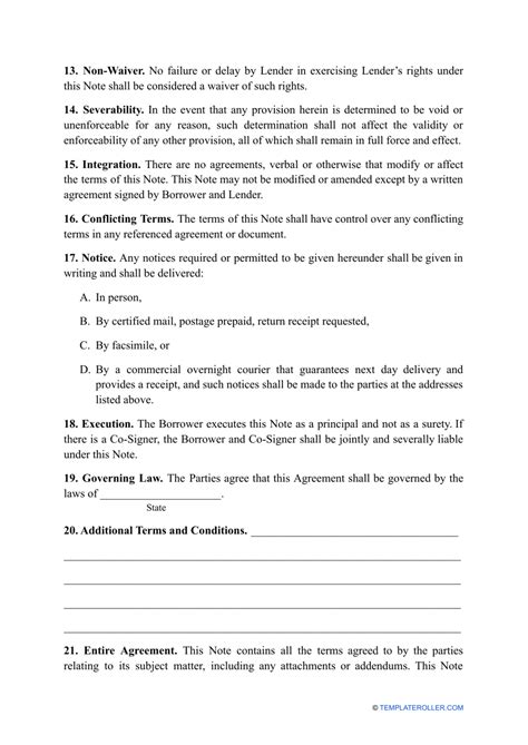 Texas Promissory Note Template Fill Out Sign Online And Download Pdf Templateroller