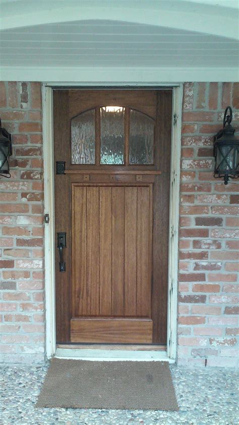 Craftsman Lite Archtop With Flemish Glass Craftsman Door House