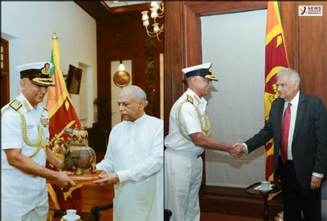 Navy Chief Adm Hari Kumar Calls On Lanka President And Pm Newsbharati